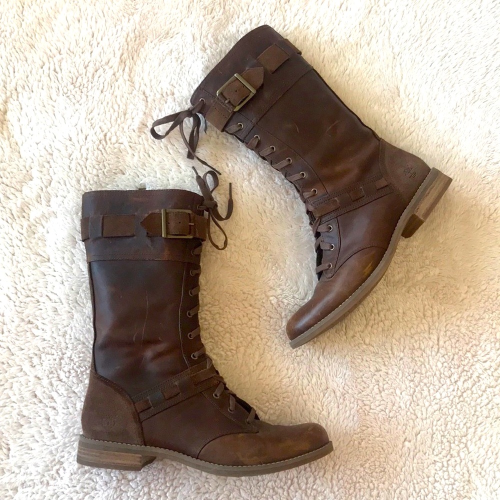 Timberland Brown Leather Savin Hill Mid Lace Boots